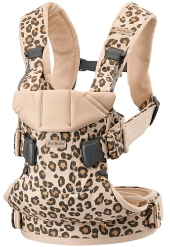 BabyBjörn Babytrage One, Baumwolle, Beige/Leopard