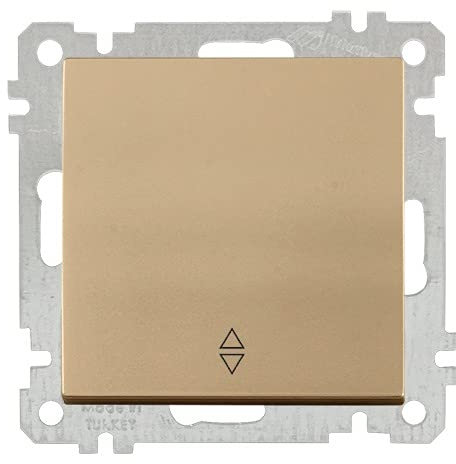 Unterputz Kreuzschalter · UP Einbau/Wandeinbau · Gold/goldfarben · CANDELA