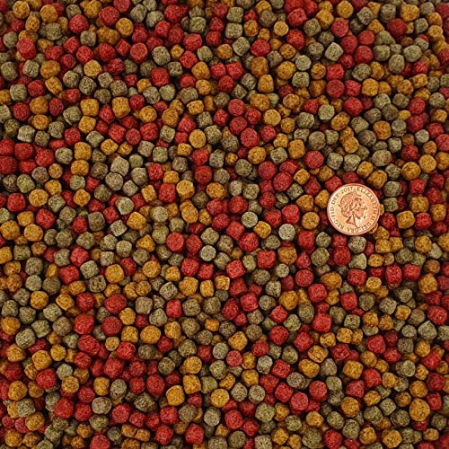 The Aqua Shack - All Season Variety Floating Pellets Fish Food Pond Koi Goldfish (3mm Pellet Size, 250g)