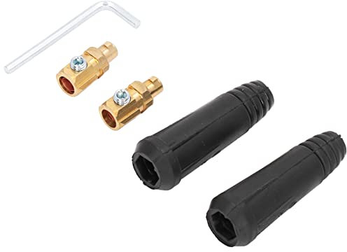 2 juegos de accesorios de enchufe de ajuste rápido para soldador macho 200A conectores de Cable de soldadura de goma y latón