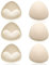 UILYNIU 3 Pairs Bra Pads, Removable Push Up Sports Bra, Bra Pads Inserts, Cups Replacements, Comfortable Breathable Bra Padding, Triangle Breathable Bra for Bikini Top Swimsuit (Beige)