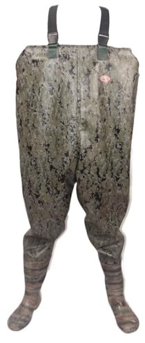 WJFLUCK Ultrahohe Watstiefel mit Hüfthöhe, Anglerstiefel mit Rutschfester Stollensohle –Sohle – Arbeitsstiefel, strapazierfähiger, wasserdichter Overall aus PVC für Damen und Herren (Grün, Größe 40)