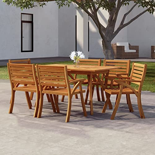 Jiangboyue-363308 Table de jardin en bois massif d'acacia 150 x 90 x 75 cm