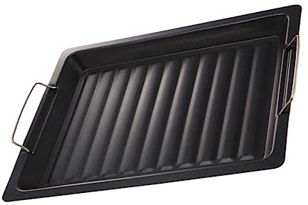 FUNNETOYU 1 Pezzo Teglia BBQ Antiadherente Carbonio per Grigliate e Strumento da Giardino Leggero e Compatto per Barbecue all Aperto con Amici