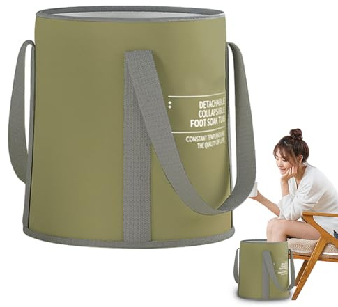 Foot Bath Bowl - Foldable Foot Bath Spa | Čollapsible Bucket For Soaking Feet | Portable Pedicure Wash Basin With Handle | Lightweight, Multi Functional, Suitable For Use In Laundry & Other Scenarios