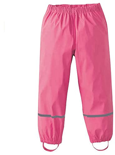 Pantalon de Pluie Garcon et Fille Pantalon Boue de Pluie Imperméable Coupe-Vent Léger Enfants Salopette Garçon sans Doublure Surpantalon Réfléchissant Enfant pour Road Running Randonnée Le Plein Air