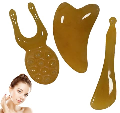 Gesichtsmassagegerät – Manueller Muskelschaber aus Kunstharz, tragbares Gesichtsmassagegerät, für Zuhause, Spa, Badezimmer, tägliche Routine, Schönheitspflege, Damen und Herren