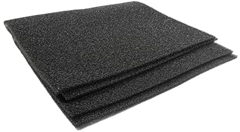 HQRP 2-pack Cut to Fit Foam Filter for Window Air Conditioning Unit, Furnace Unit, AC Vent Filters, Furnace, RV, Range Hood, etc., 24 x 15 x 1/4, Washable & Reusable
