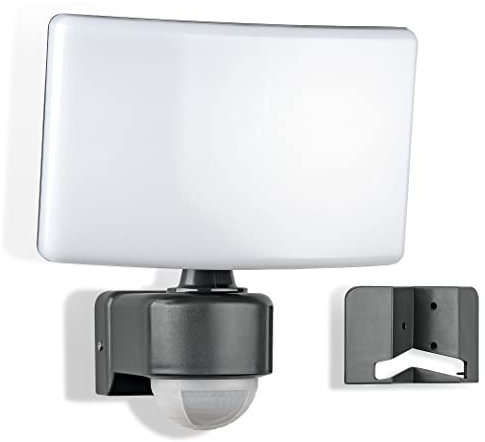 SEBSON LED Außenleuchte Bewegungsmelder IP65 - Wand-/ Eckmontage - Außenlampe anthrazit 19W 1700lm 6000K - Wandleuchte Sensor 10m/ 180° - Außen Strahler