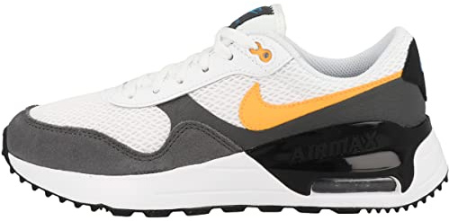 Nike Air Max SYSTM Sneaker, Weiß/Laserorange-Eisengrau, 36 EU