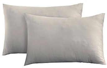 Bronwen Mathews® Pillowcases 2 Pack of Standard Pillow cases 50x75 cm, Brushed Microfiber Soft Breathable Wrinkle and Fade Resistant (Linen)