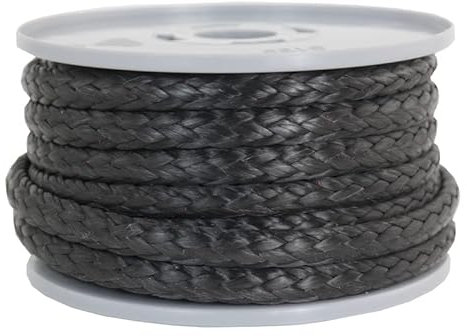 Dyneema Seil Flechtleine Dyneemaseil Farbe schwarz Durchmesser 8mm - 5.300 daN - Länge: 10 Meter