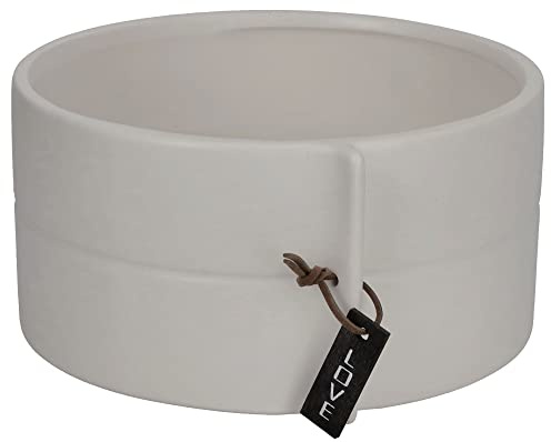 KADAX Pot de Fleurs en Céramique - 2 Couleurs, Bac pour Dragonniers, Violettes, Pensées (Gris, 18 x 9 cm)