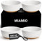 MIAMIO – Schüssel Set 4er mit 820 ml Fassungsvermögen, ideal für Salat, Müsli, Obst, Ramen – Spülmaschinen- und Mikrowellenfest – Aura Kollektion (Cremig Kakao, Schalen (4x))