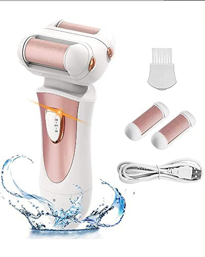 SaryEdge Lima eléctrica portátil para pies, eliminador de durezas y callos, con 2 rodillos y herramienta para el cuidado de los pies agrietados