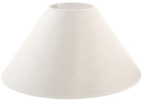 PANTALLA LÁMPARA CÓNICA ALGODÓN BLANCO_°45/°14X23CM