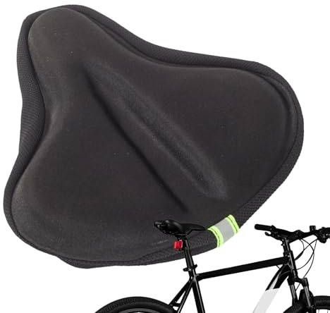 Generisch Cubierta para sillín de bicicleta con tiras reflectantes, antideslizante, cómoda, antideslizante, transpirable, interior y exterior