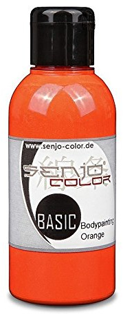 Senjo Color Body Painting Peinture 75ml | Liquide Peinture du Corps | Pour pinceaux et aérographe | Fabriqué en Allemagne (Orange)