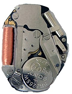 Uhrwerk oder Quarzwerk für Miyota-Uhren 2035, hergestellt in Japan, silber / schwarz