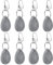 Tablecloth Weights Hangers, Tablecloth Pendant Stone Table Cover Weights with Metal Clips for Outdoor Party Picnic Table Decoration (Grey, 8pcs)
