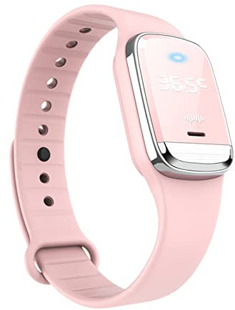 Andoer Fascia Repellente per Zanzare Ad Ultrasuoni Deet Free Bug Repellente per Insetti, Riutilizzabile Lunga Protezione Orologio di Supporto (Rosa)