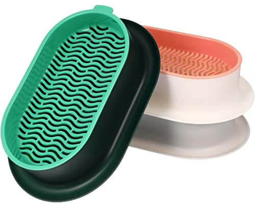 Didiseaon Katzengras Pflanzgefäße 3er Set, Hydrokultur Katzengras Pflanzkasten, erdlose Sprossenschale für Weizengras Katzengras Indoor Gardening (nur Tablett, keine Pflanze)