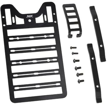 Levigo RC Metall Gepäckträger Dachträger mit Kletterleiter Kompatibel mit Traxxas 1/18 TRX-4M Bronco RC Upgrade Teile Gepäckablage Dachgepäckträger Cargo Basket