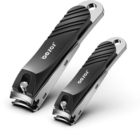 BEZOX Nagelknipser mit Auffangbehälter – 2-teiliges Set, spritzfreier Nagelschneider für Männer und Frauen, sauberer Fingernagelknipser, Fingernagelknipser für präzise Pflege