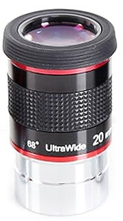 Ocular monocular astronómico de 1.25 pulgadas, ocular ultra gran angular de 68° 6 mm/9 mm/15 mm/20 mm