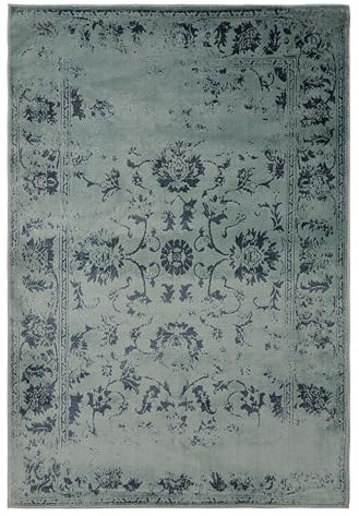 benuta Basic Teppich Suki - Türkis 120x170 cm - Kunstfaser - Rechteckig & im Style: Vintage, Orient Style - Pflegeleicht für Wohnzimmer Schlafzimmer