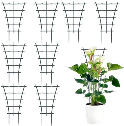 Set di 8 griglie per piante rampicanti, balconi, piante da interni, supporto per piante da giardino, cetrioli, spazio aggiuntivo per la crescita delle piante