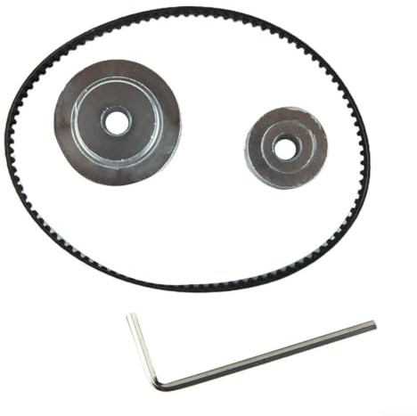 Honseadek Zahnriemenscheiben-Set, 20 & 36 Zähne, 5 mm Bohrung, Aluminiumlegierung, Synchronrad mit 200 mm Zahnriemen und Schraubenschlüssel für 3D-Drucker, CNC-Fräsen, Bohrmaschine, mechanisches