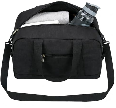 Gym Bag, 36 * 20 * 36cm Sports Bag, Removable Shoulder Strap Sports Bag Gym Bag Womens/Mens Lightweight for Travel Gym Sport(Black)