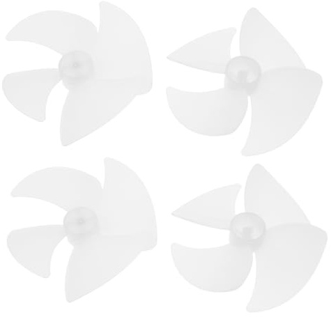 Mikikit Juego de 4 Aspas de Ventilador de Plástico Blanco para Microondas Decoracion Verano, Repuesto y Silencioso para Reparación de Horno y Ventilador Eléctrico