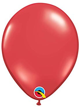 05 Round Ruby Red 100Ct Qualatex Plain Latex Balloons Bag of 100 Balloons