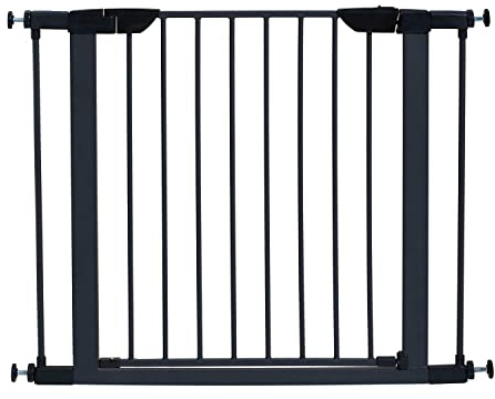 MidWest Homes for Pets - Cancello per animali domestici, altezza 75,9 cm, in acciaio grafite, si espande fino a 96,5 cm di larghezza, include estensioni da 7,6 cm