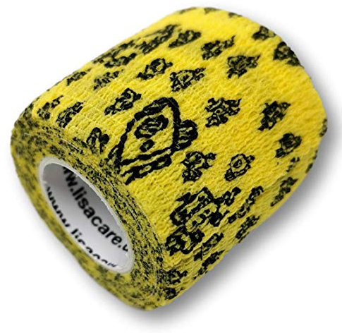 LisaCare, cohesive bandage, fixation bandage, self-adhesive, elastic, 5 cm wide, for human and animals, for sport riding