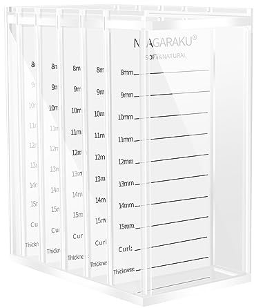 NAGARAKU Acrylic Lash Extension Organiser Storage False Eyelash Pallet Volume Boxes Makeup Holders Tools Case Lashes Glue Mixed Tray Container 5 Layers with 250 Tape Strips