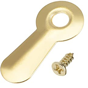 sourcing map Marco Giro Botón, 3/4 Metal Estriado con Tornillos para Colgar Imágenes, Fotos, Dibujos y Carteles, 20 Piezas (Dorado)