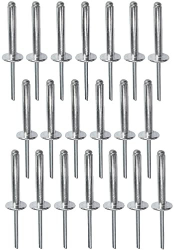 AERZETIX - C48175 - Juego de 20 remaches ciegos Ø5x30mm con cabeza ancha 14mm - DIN 7337 C - remache pop con ruptura de vástago - en aluminio/acero