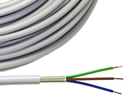 NYM-J 3x1,5mm² Feuchtraumkabel Mantelleitung 10-100 Meter, Länge:10 Meter