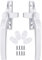 ICEBLUEOR Universal Window Handles, 2 PCS Right/Left Hand Replacement, White Aluminum Handles for UPVC Windows