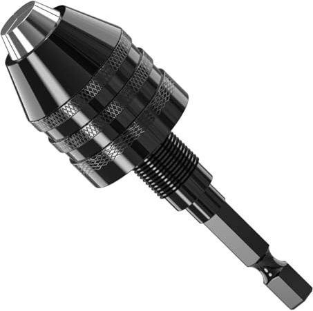 Leogony 1/4 Inch Hex Shank Keyless Drill Chuck Conversion Tool Adapter, 0.3-6.5mm Quick Change Converter for Micro Bit Adapter