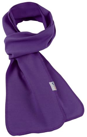 modAS Unisex Schal Bretonischer Kettelrandschal - Herrenschal Damenschal aus Baumwolle Größe 18 x 160 cm in Lila