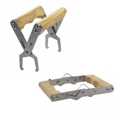 2 Stücke Bienenstock Rahmengreifer, Hive Rahmen Imker Werkzeug, Edelstahl Bienenstock Rahmen Erfassungsklemme, Bienenwaben Werkzeug Imkerei Zange, Imker Rahmenheber Werkzeug für Anfänger und Profis