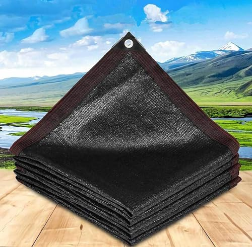 Toldo vela para exteriores, para patio, invernadero, sombreado de plantas, lona de sombra, para jardín, pérgola, plantas, balcón, patio, color negro, 4 x 6 m
