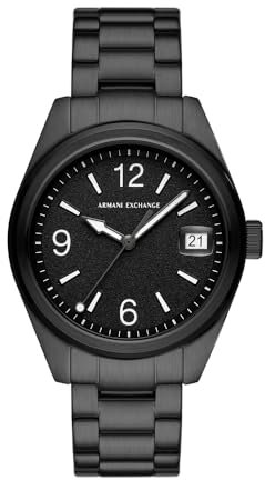 Armani Exchange Watch for Men, Quartz Three Hand Movement and 42 mm Case Size with Stainless Steel Strap