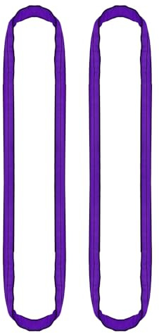 PONSA. 1t - 3 m Eslinga Tubular/Redonda Violeta de Poliéster de Alta Tenacidad, de 1000kg de Resistencia y 3 m lineales (6m Circunferencia) con Tratamiento Anticorte Ponsagard. (Pack 2 uds.)