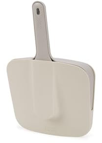 Joseph Joseph CleanTech Scopa e Paletta per Interni a Muro con Custodia, Salvaspazio, Spazzola per Pavimenti con Bordo in Gomma e Setole Morbide