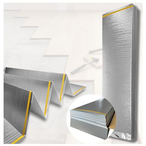 10m² Fußboden Unterlage Klick Vinylboden LVT 1,5 mm Schalldämmung Warmdämmung Trittschalldämmung ≤ 400 kPa (10m² x 1)